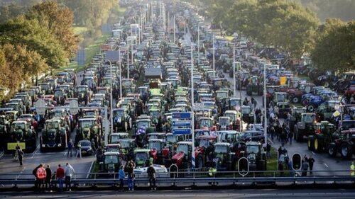 Produtores fazem protesto contra redução de emissões