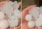 Granizo gigante e chuvas deixam rastro de danos no Sul e Sudeste, confira a previsão do tempo
