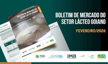 Mercado lácteo goiano registra avanço nos preços em fevereiro de 2026