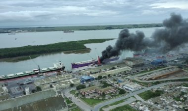 Incêndio em guindaste interrompe operação portuária com fertilizantes