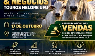 Gostaríamos de convidar a todos para o DIA DE CAMPO & NEGÓCIOS do Programa de Seleção Nelore UFU, celebrando 16 anos de genética, ciência e resultados para o seu rebanho!