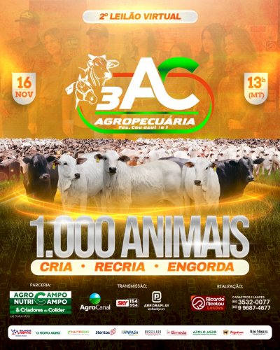 2º LEILÃO VIRTUAL 3AC AGROPECUÁRIA
