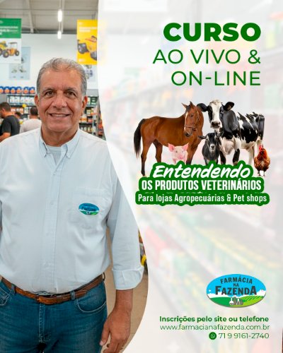 Curso Entendendo os Produtos Veterinários para lojas agropecuárias e pet shops.