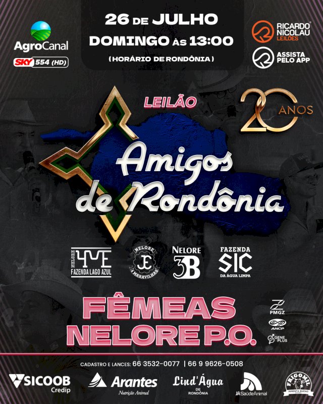 LEILÃO AMIGOS DE RONDÔNIA - ETAPA FÊMEAS
