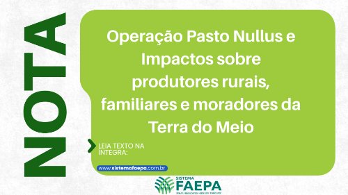 NOTA DE PÚBLICA - OPERAÇÃO PASTO NULLUS