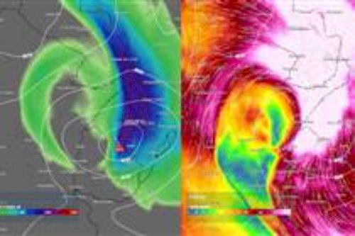Ciclone traz ventos de até 90 km/h ao Sul e ar polar se espalha até o Sudeste